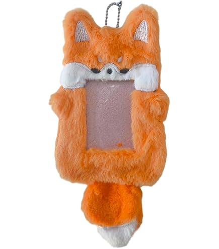 Amazon.co.jp: トレカケース ぬいぐるみ キツネ フォトカード ホルダー